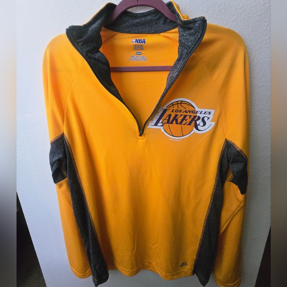 Los Angeles Lakers Yellow and Gray Pullover